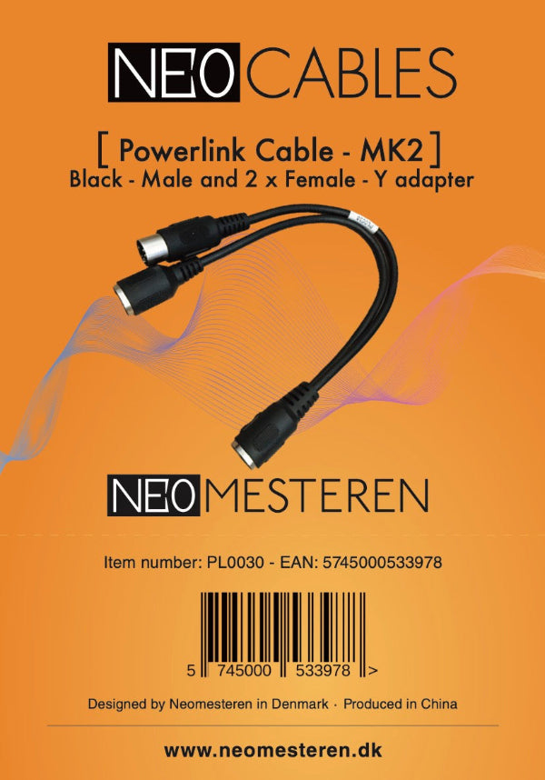 B&O Powerlink kabel - DIN 8 pin hun (2 stk) til 1 stk DIN male han