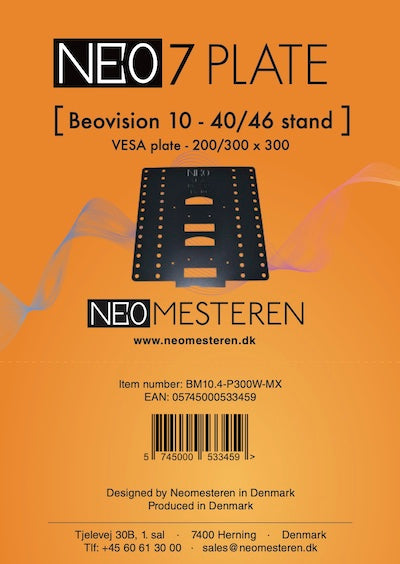 VESA plate for Beovision 10 stand - a new TV with Neo 7 adapter