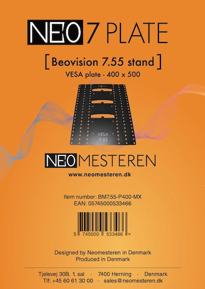 VESA beslag for Beovision 7.55 stand - forberedt for et nyt TV sammen med Neo 7 box