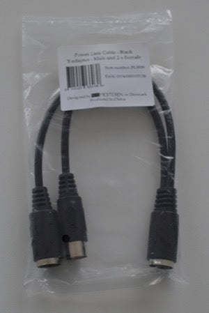 Powerlink kabel - Mk9 - Sort - Y adapter med DIN 8 pin hand til 2 x DIN 8 pin hun i emballagen