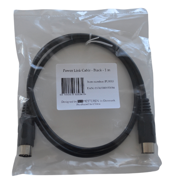Powerlink Cable - MK9 - Black - Male to Male - 1 m